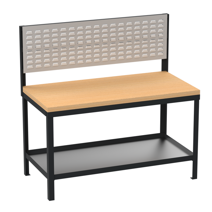 Heavy Duty Workbench | Wooden Worktop | Louvre Panel