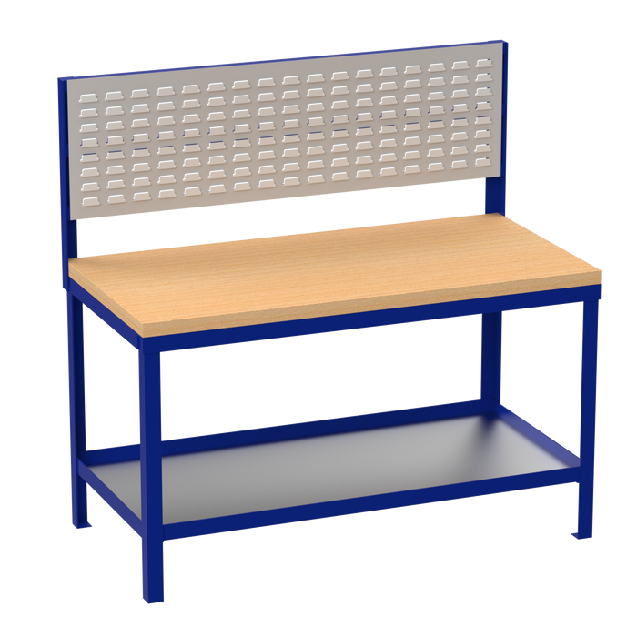 Heavy Duty Workbench | Wooden Worktop | Louvre Panel