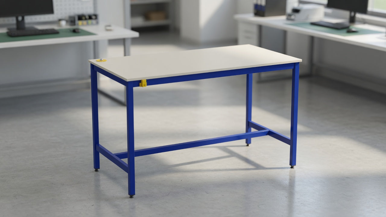 UK Workbenches Electronics ESD Workbench with anti-static laminate top