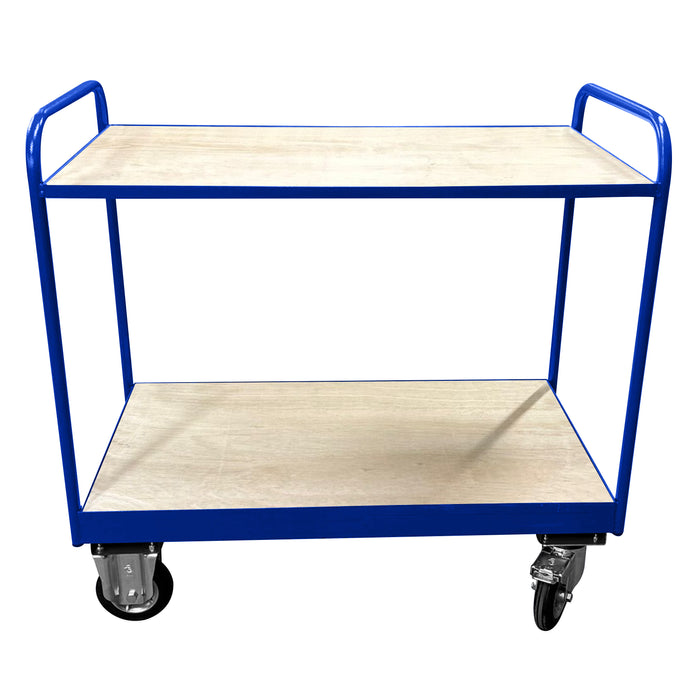 Medium Duty Tray Trolley with Plywood Shelves