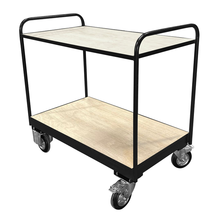 Medium Duty Tray Trolley with Plywood Shelves