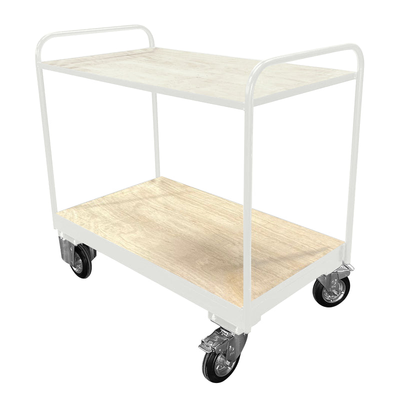 Medium Duty Tray Trolley | Plywood Shelves