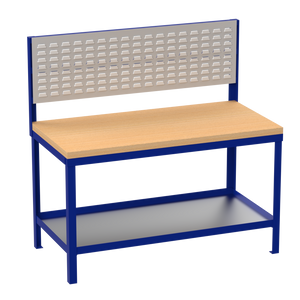 Heavy Duty Workbench | Wooden Worktop | Louvre Panel