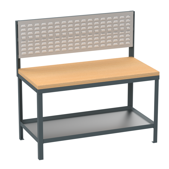 Heavy Duty Workbench | Wooden Worktop | Louvre Panel
