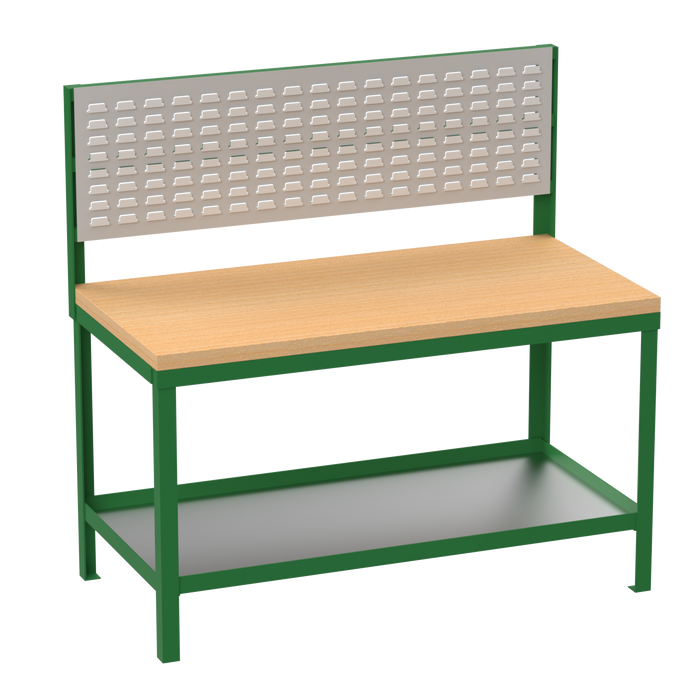 Heavy Duty Workbench | Wooden Worktop | Louvre Panel