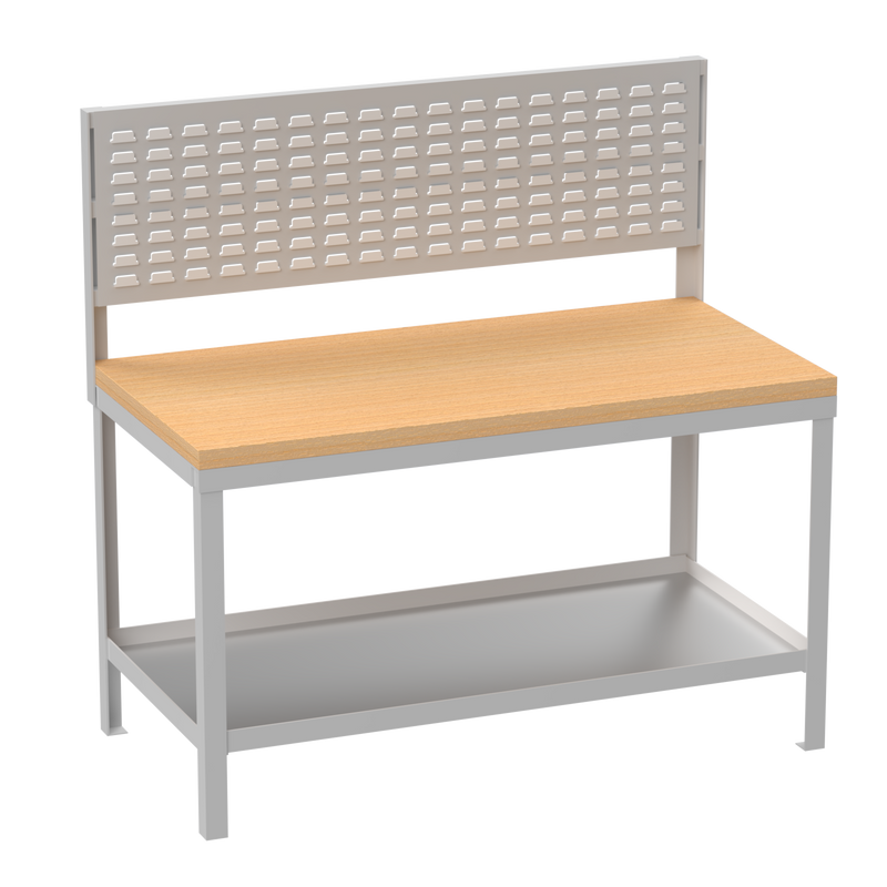 Heavy Duty Workbench | Wooden Worktop | Louvre Panel