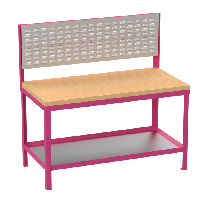Heavy Duty Workbench | Wooden Worktop | Louvre Panel