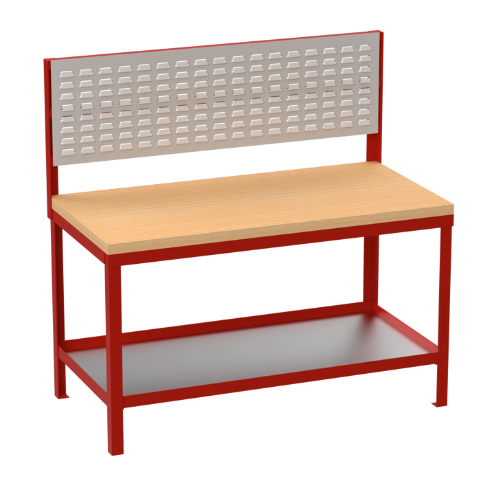 Heavy Duty Workbench | Wooden Worktop | Louvre Panel