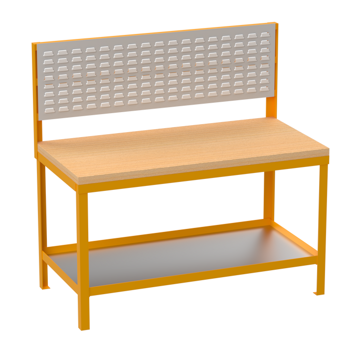 Heavy Duty Workbench | Wooden Worktop | Louvre Panel
