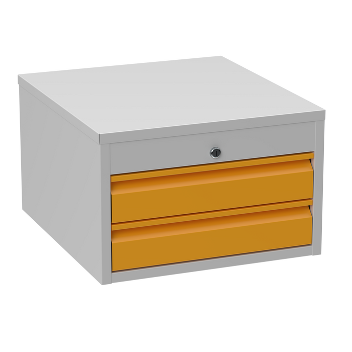 2 Drawer Steel Storage Unit