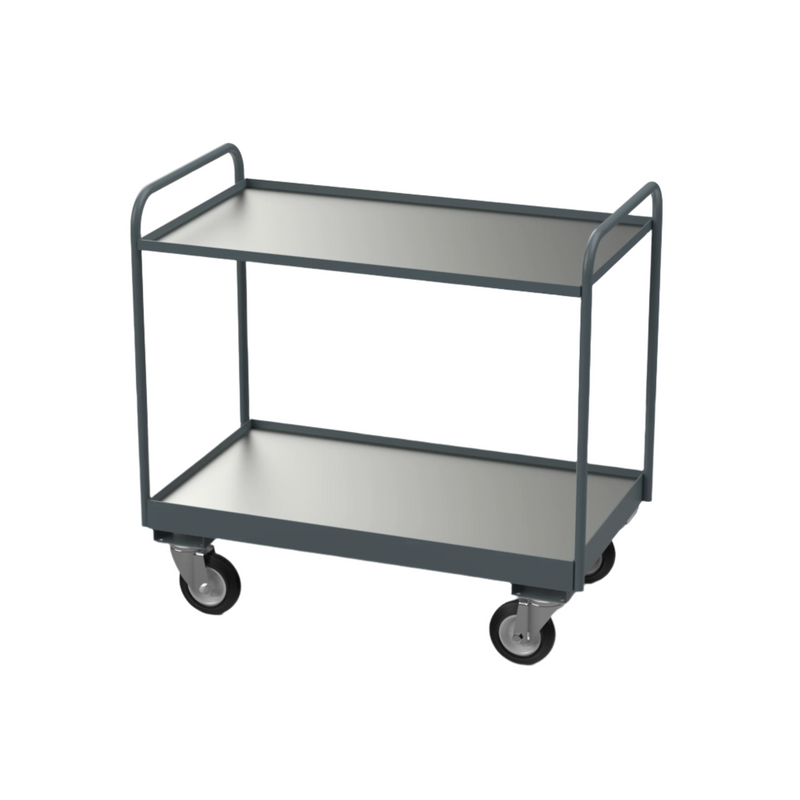 Medium Duty Tray Trolley | Steel Shelves