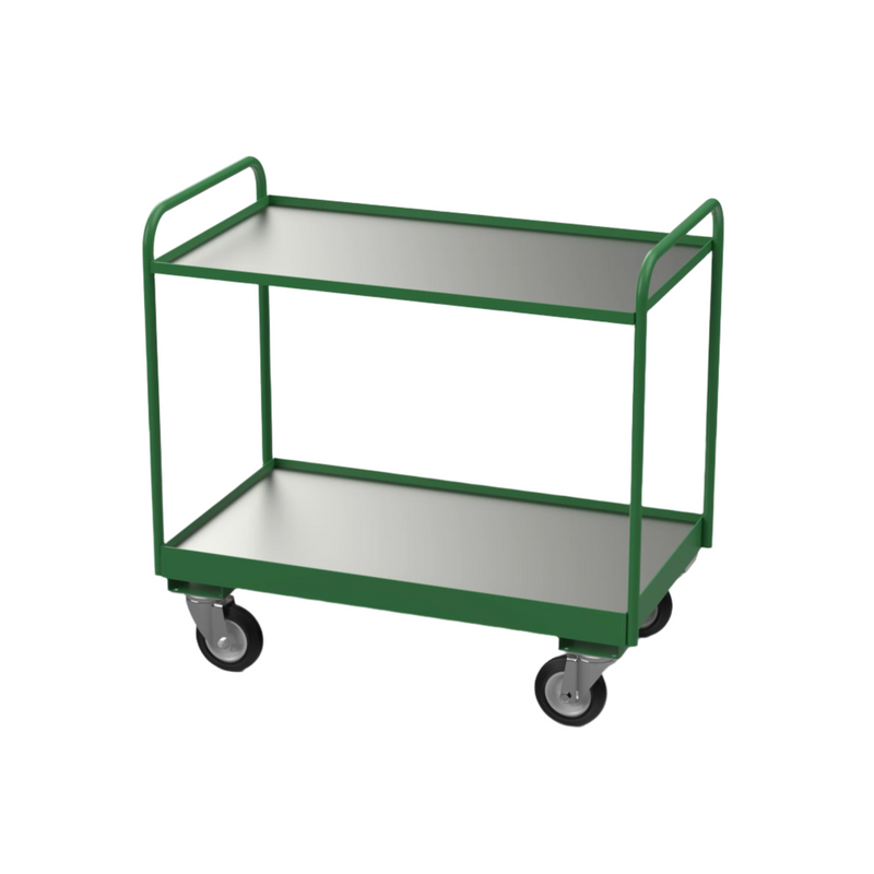 Medium Duty Tray Trolley | Steel Shelves