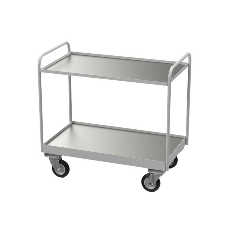 Medium Duty Tray Trolley | Steel Shelves