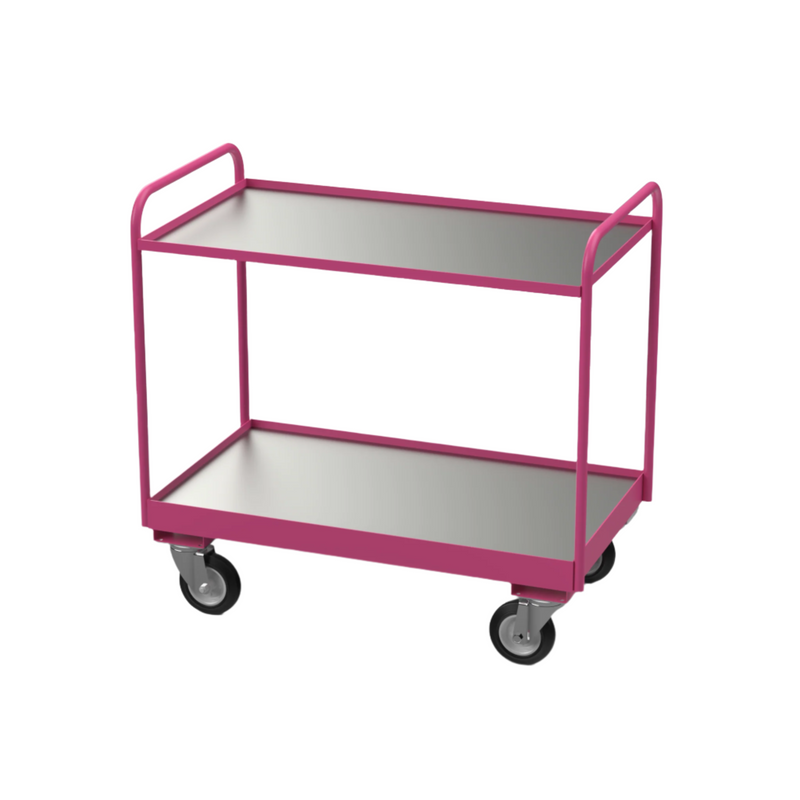 Medium Duty Tray Trolley | Steel Shelves