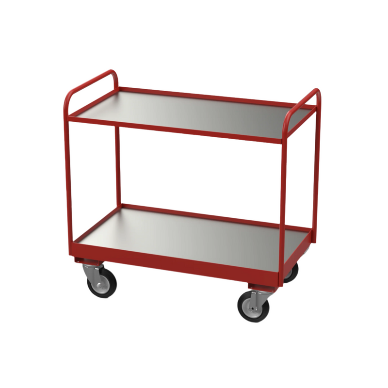 Medium Duty Tray Trolley | Steel Shelves