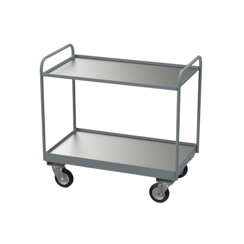 Medium Duty Tray Trolley | Steel Shelves