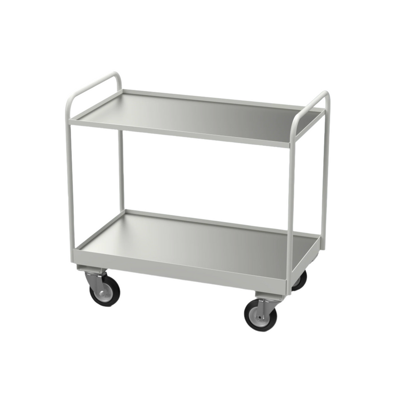 Medium Duty Tray Trolley | Steel Shelves