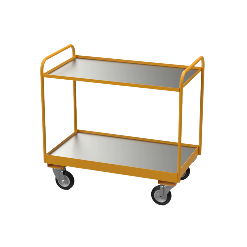 Medium Duty Tray Trolley | Steel Shelves