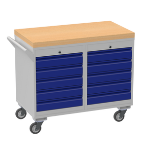 Mobile Tool Cabinet | Wooden Worktop
