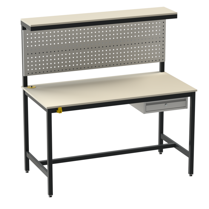 Electronics ESD Workbench-Upper Shelf | Pegboard | Single Drawer