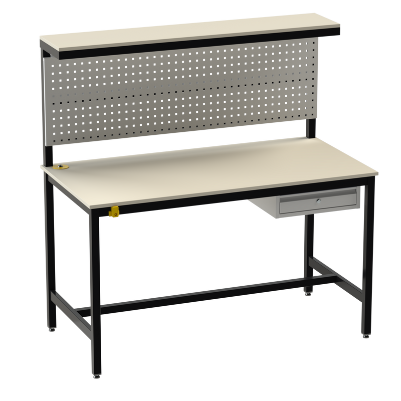 Electronics ESD Workbench-Upper Shelf | Pegboard | Single Drawer Storage Unit
