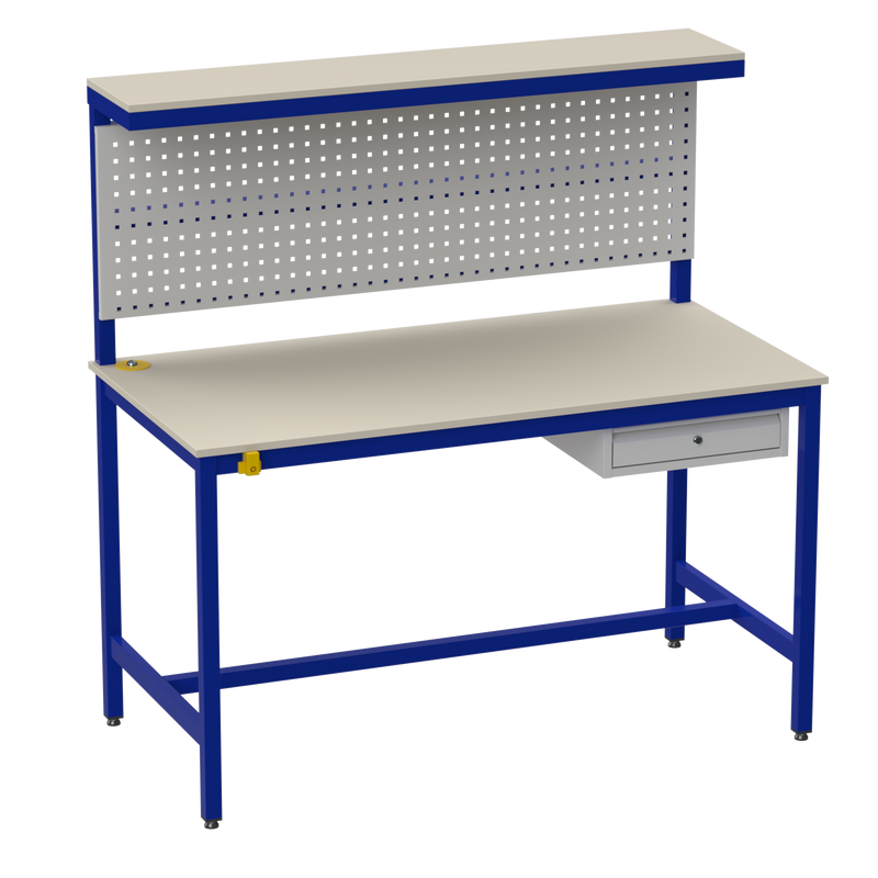 Electronics ESD Workbench-Upper Shelf | Pegboard | Single Drawer Storage Unit