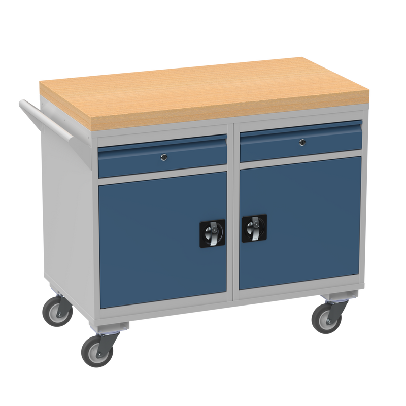 Mobile Tool Cabinet | Wooden Worktop