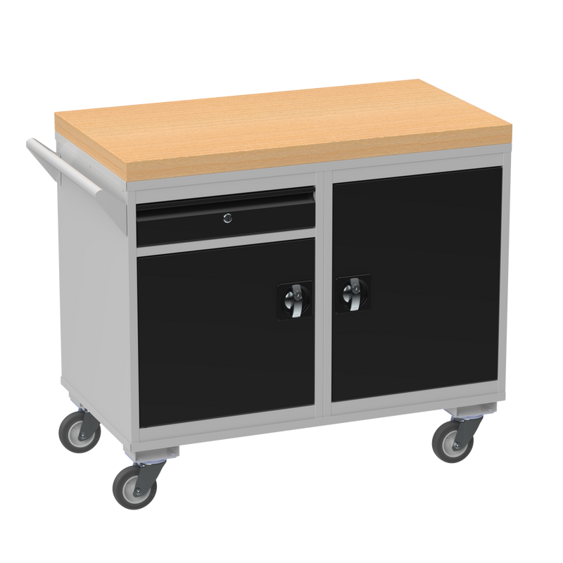Mobile Tool Cabinet | Wooden Worktop