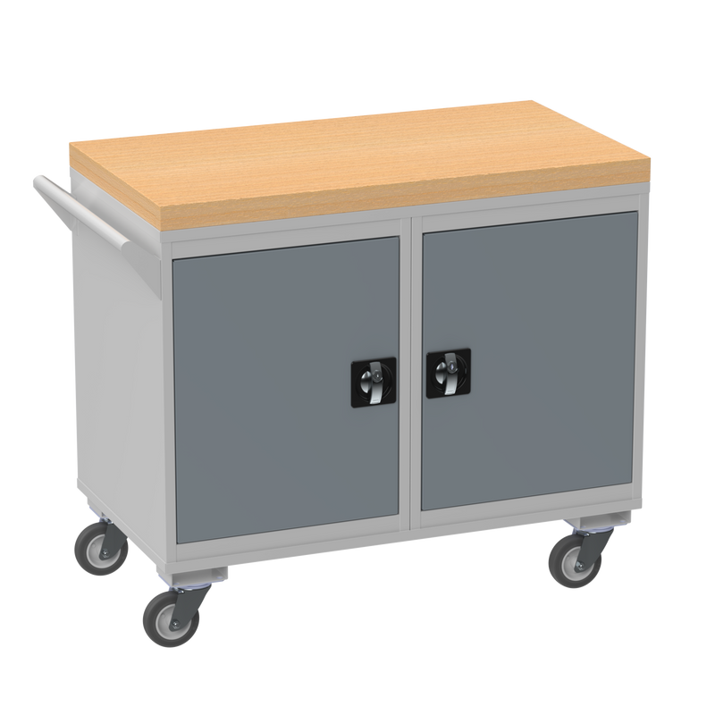Mobile Tool Cabinet | Wooden Worktop