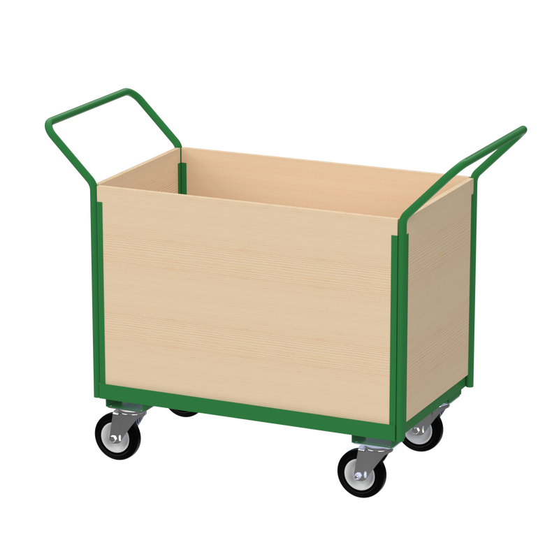 Flatbed Trolley | Enclosed Wooden Panels