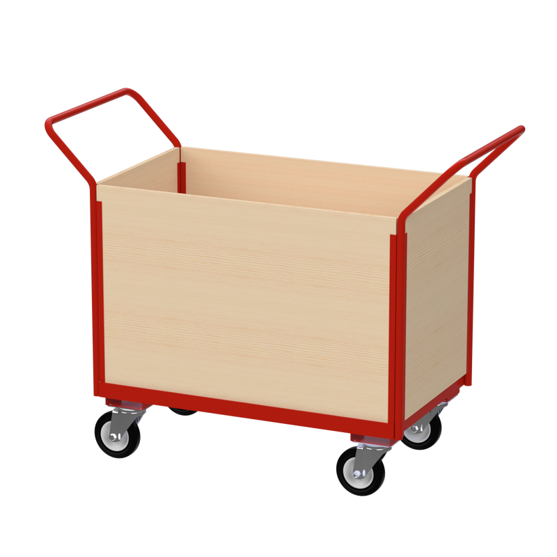 Flatbed Trolley | Enclosed Wooden Panels
