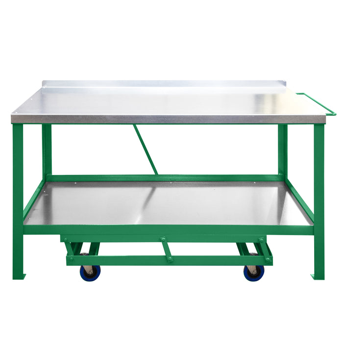 Mobile Workbench With Galvanised Steel Top