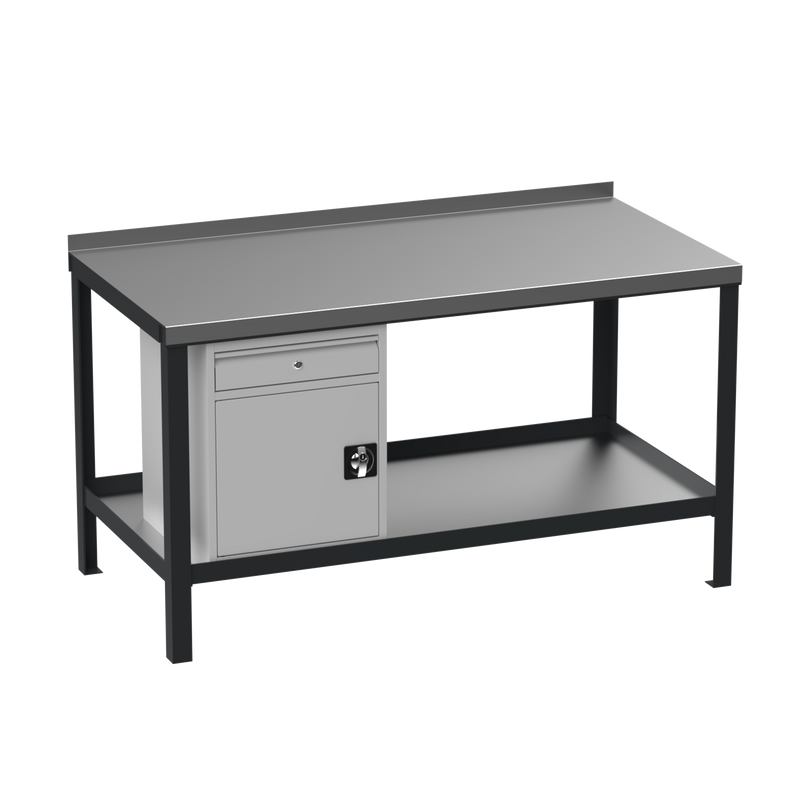 Steel Heavy Duty Workbench | Cupboard & Drawer