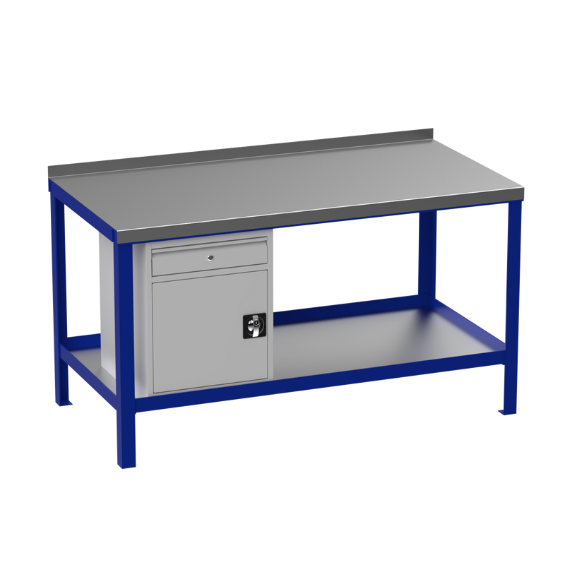 Steel Heavy Duty Workbench | Cupboard & Drawer