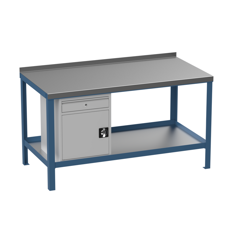 Steel Heavy Duty Workbench | Cupboard & Drawer