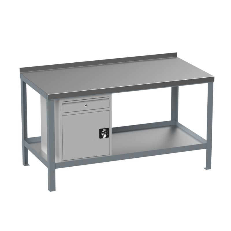 Steel Heavy Duty Workbench | Cupboard & Drawer