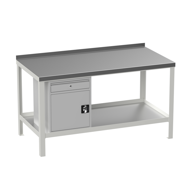 Steel Heavy Duty Workbench | Cupboard & Drawer