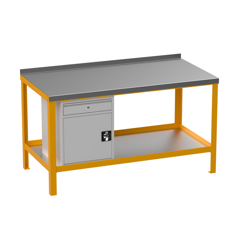 Steel Heavy Duty Workbench | Cupboard & Drawer