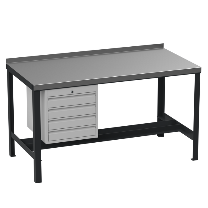 Steel Heavy Duty Workbench | No Lower Shelf | Drawers