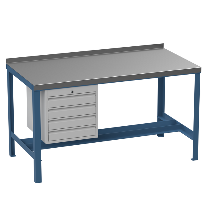 Steel Heavy Duty Workbench | No Lower Shelf | Drawers