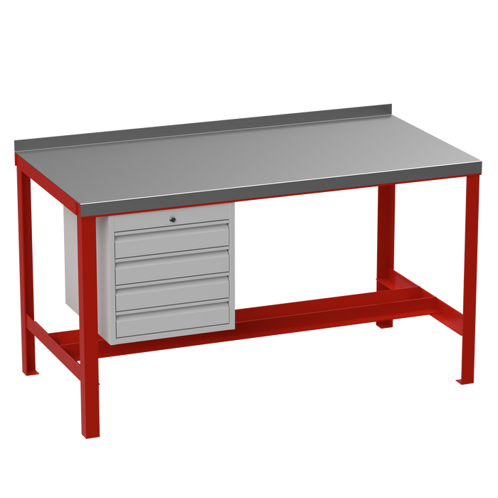 Steel Heavy Duty Workbench | No Lower Shelf | Drawers