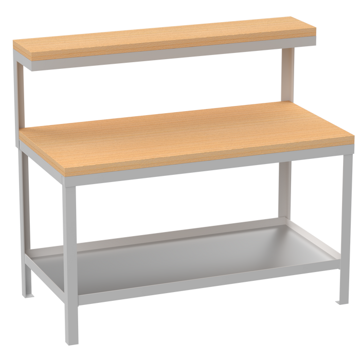 Heavy Duty Workbench | Hard Wooden Worktop | Top Shelf