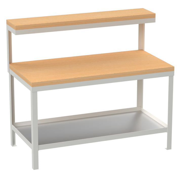 Heavy Duty Workbench | Hard Wooden Worktop | Top Shelf