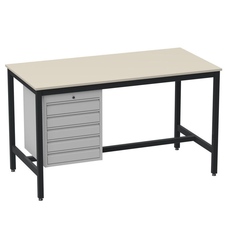 Medium Duty Workbench | Laminate Worktop | 5 Drawers