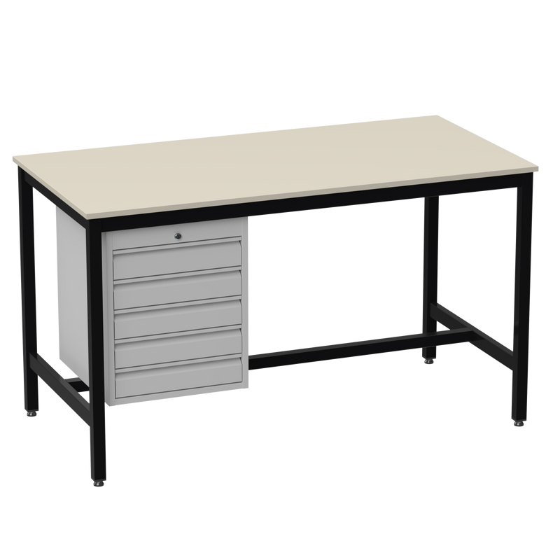 Medium Duty Workbench | Laminate Worktop | 5 Drawers