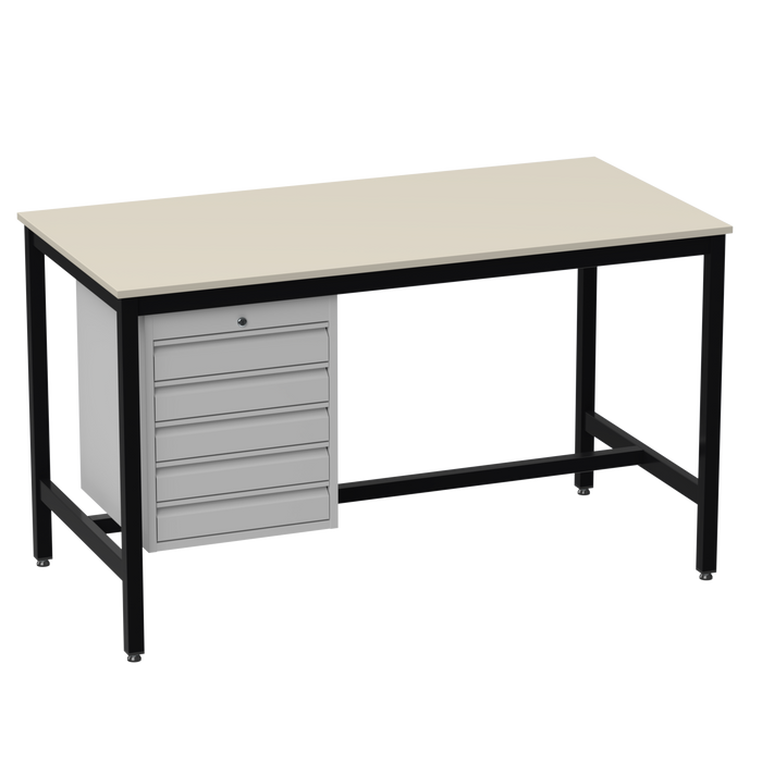 Medium Duty Workbench | Laminate Worktop | 5 Drawers