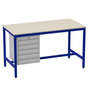 Medium Duty Workbench | Laminate Worktop | 5 Drawers