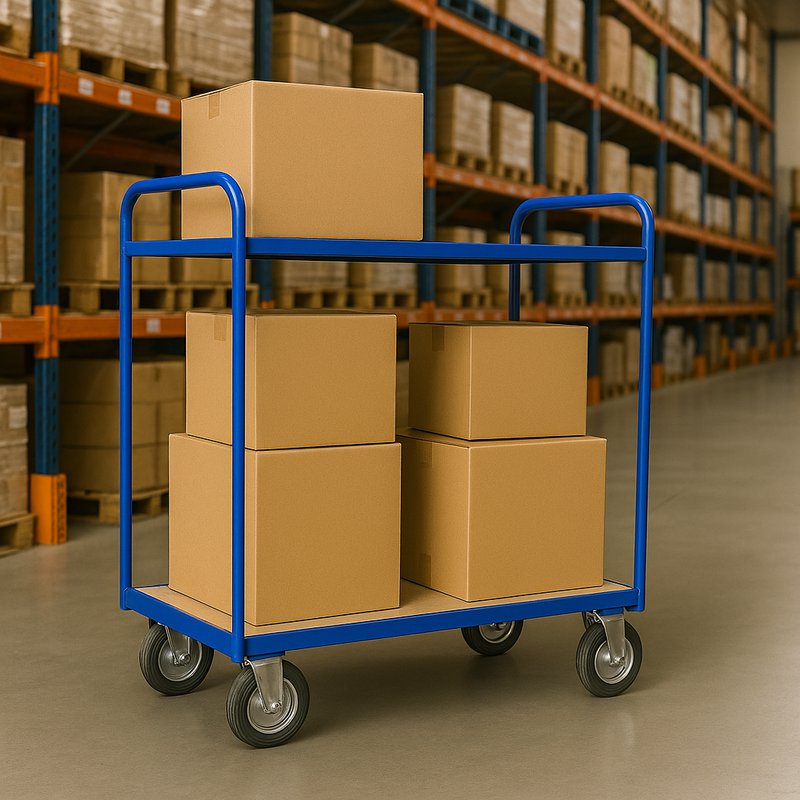 Medium Duty Tray Trolley | Plywood Shelves