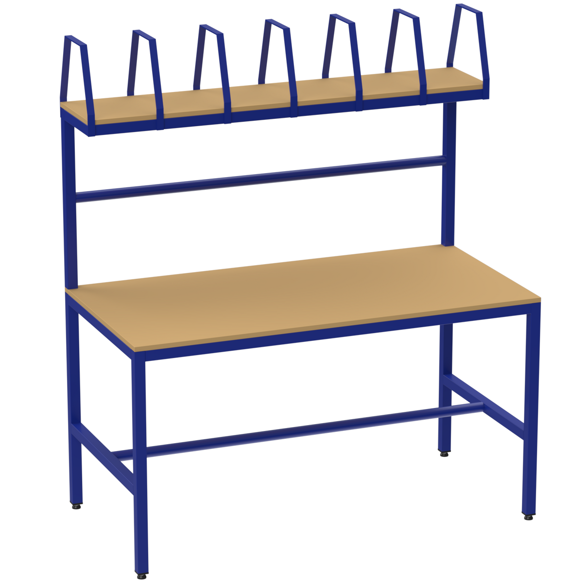 Packing Desk Within Racking Packing Station | MDF Overhead Storage — UK Workbenches