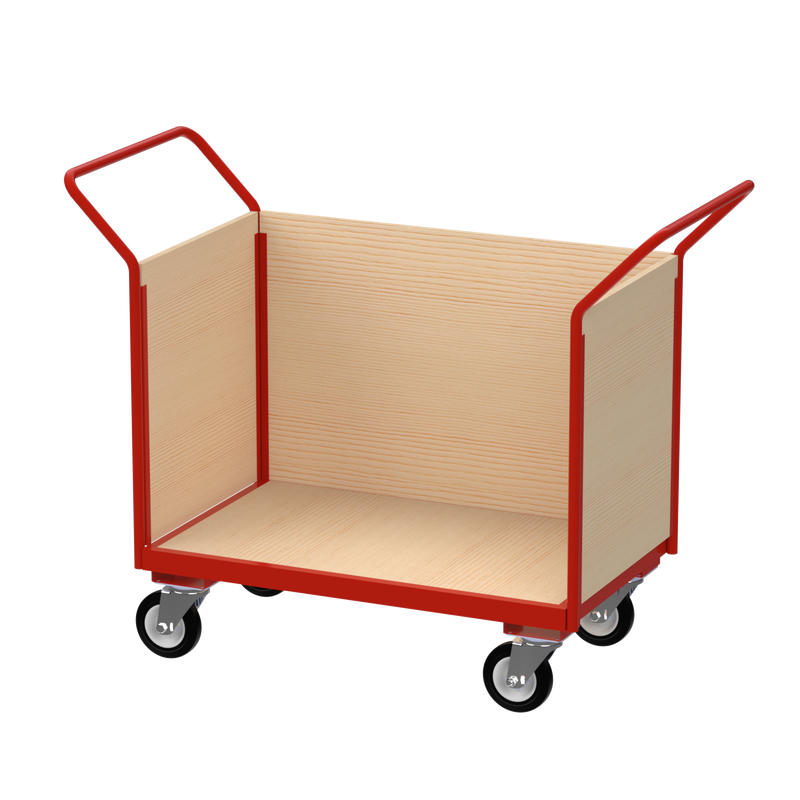 Flatbed Trolley | Enclosed Wooden Panels